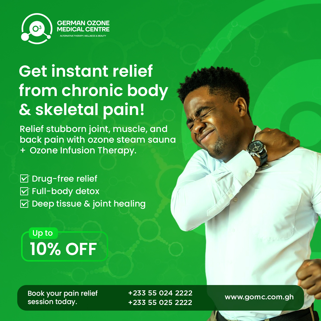 German Ozone Medical Center Facebook ad: Book Your Pain Therapy Today