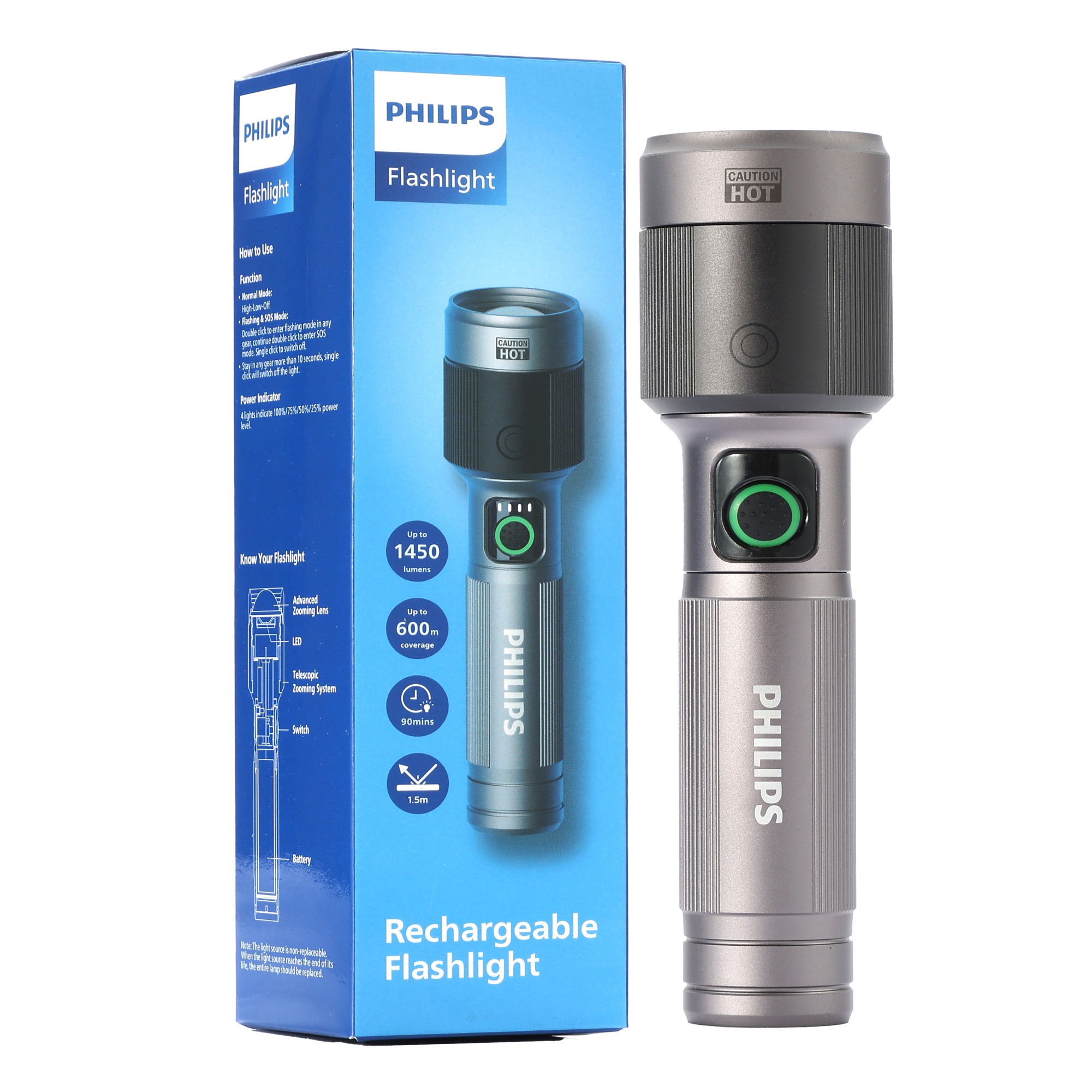 Philips Flashlights India Facebook ad: Philips Aircraft Aluminium Alloy Long Range 16.2cms Zoom…