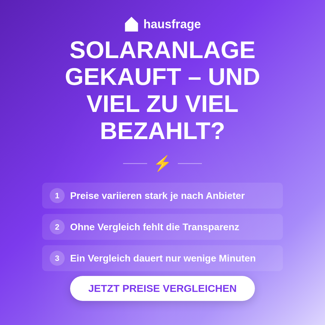 Hausfrage Facebook ad