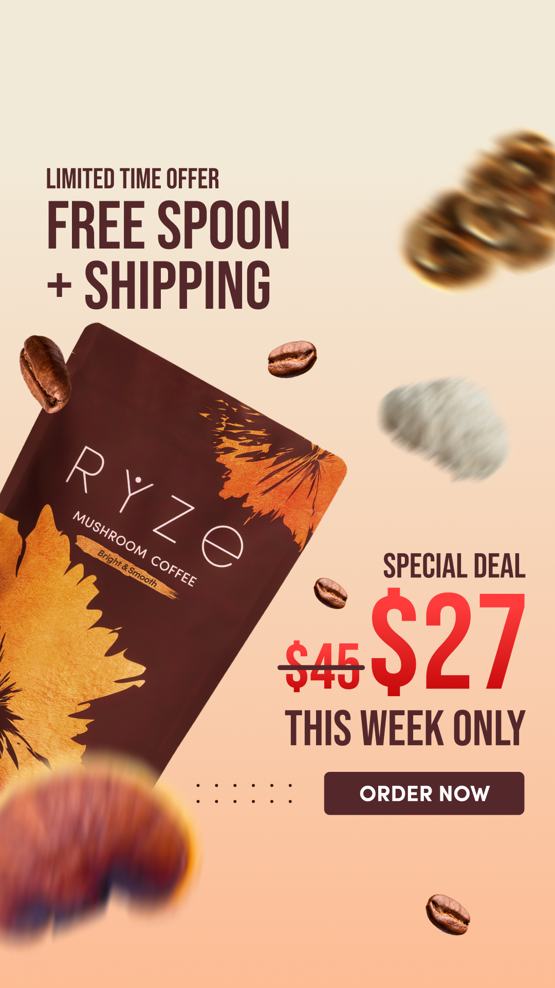 RYZE Superfoods Facebook ad