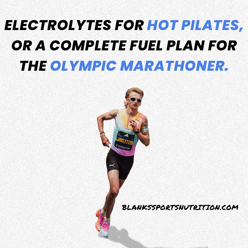 Blank's Sports Nutrition Facebook ad: Everyone fuels. Fuel the way you want!
