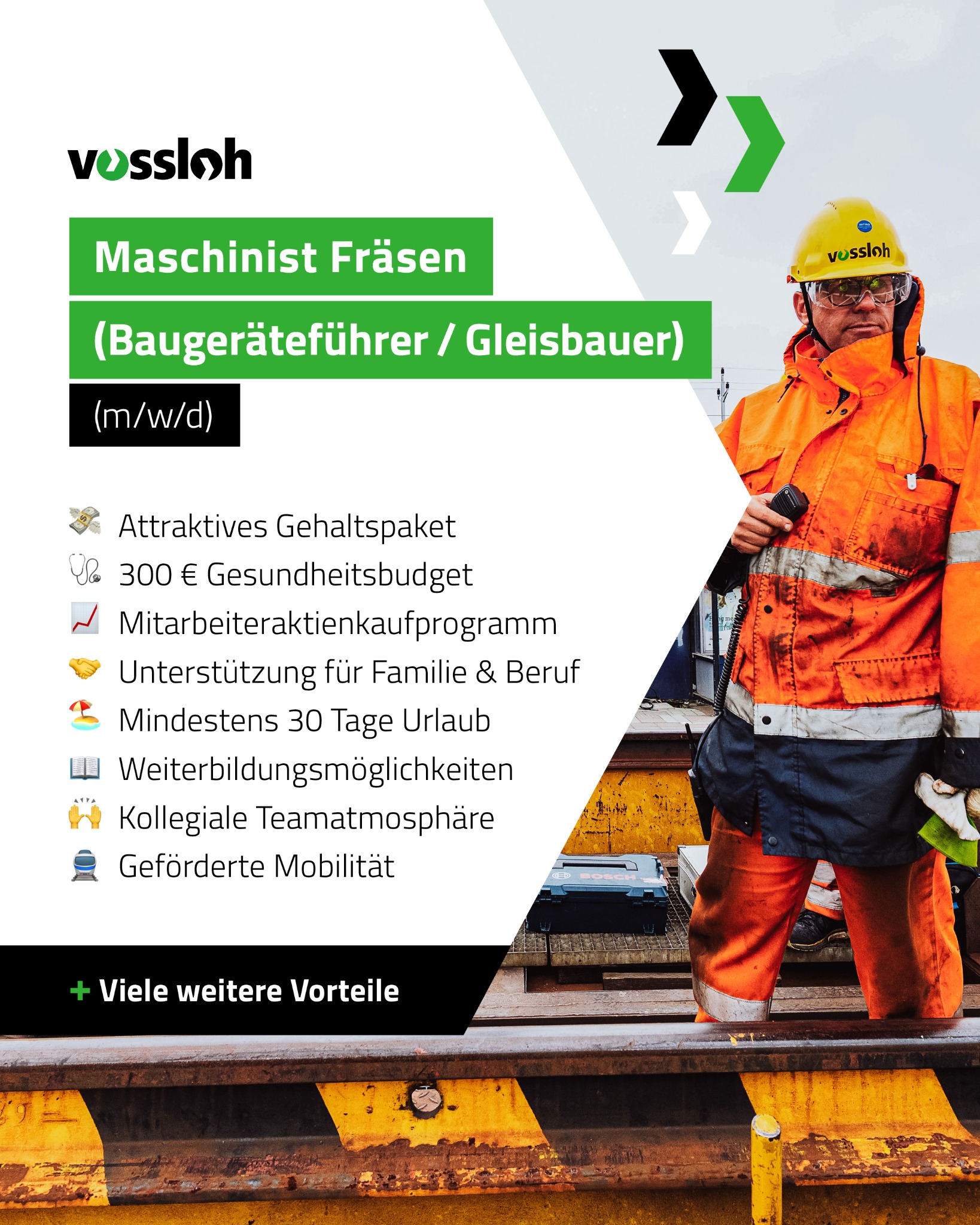 Vossloh Rail Services GmbH Facebook ad from Mar 13, 2026