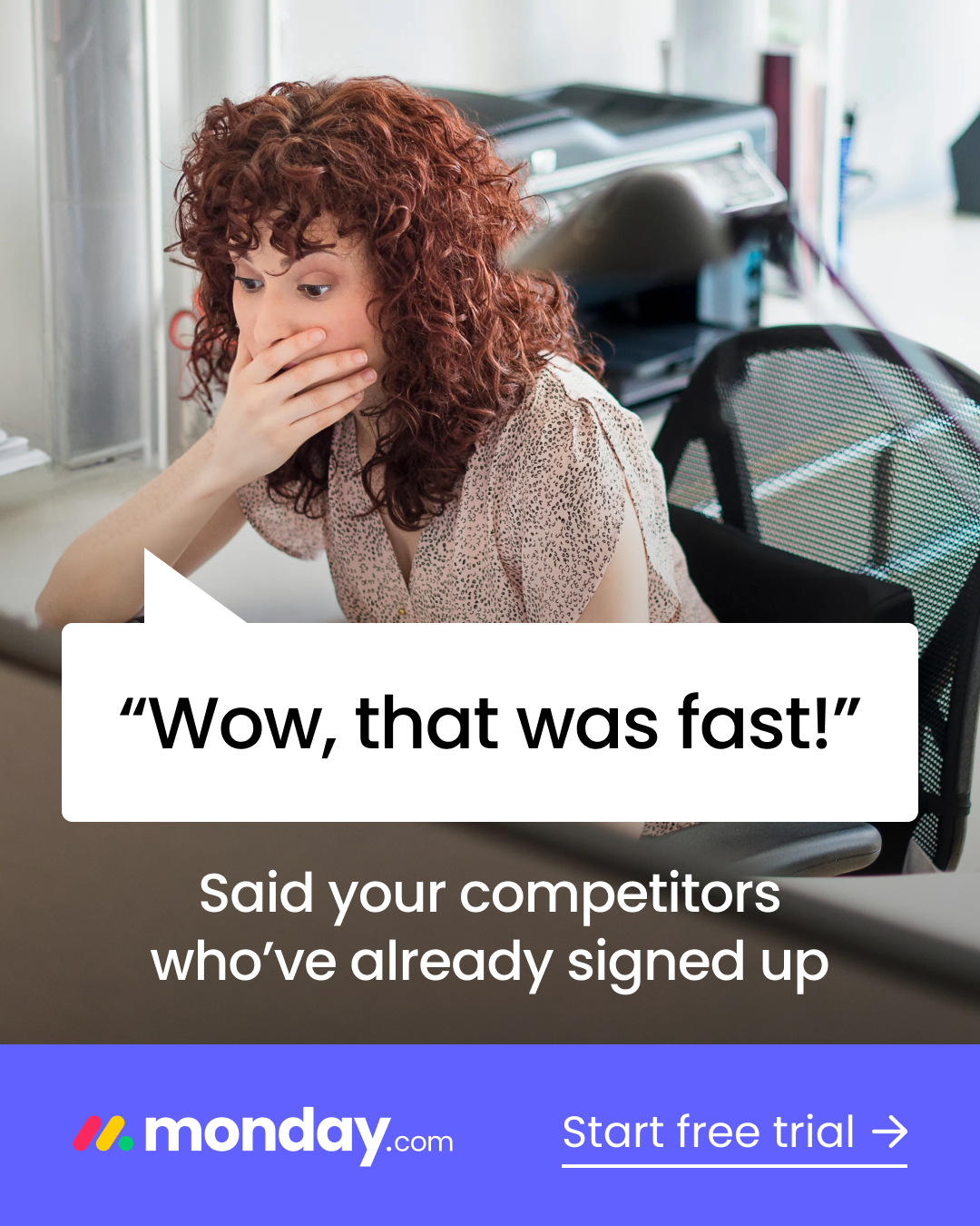 monday.com Facebook ad