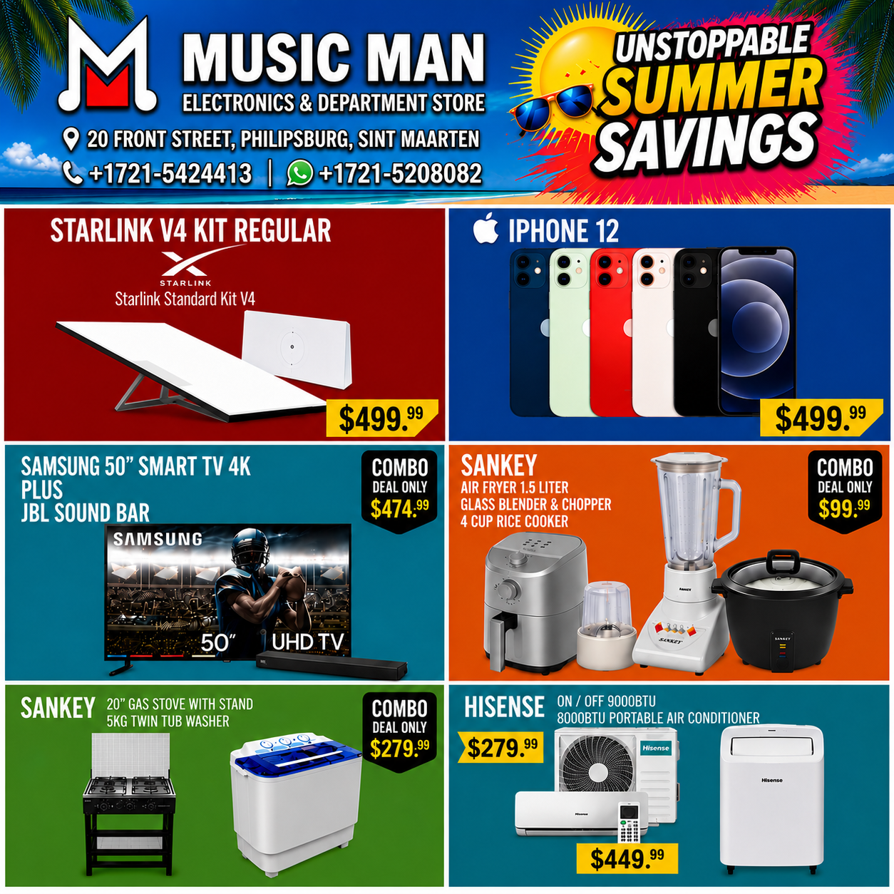 Musicman Sxm Facebook ad: Unstoppable Summer Savings at Musicman