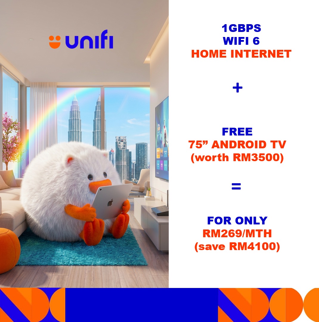 UniFi Promotion Facebook ad: Now you can get Free 65/75 Android TV…
