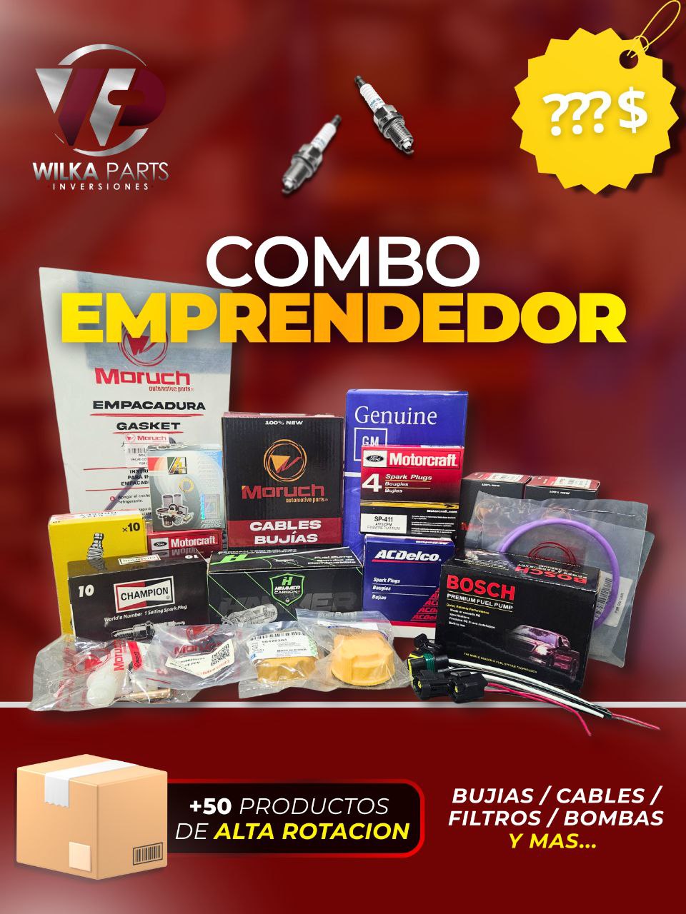 Wilkaparts Facebook ad: Contactanos!