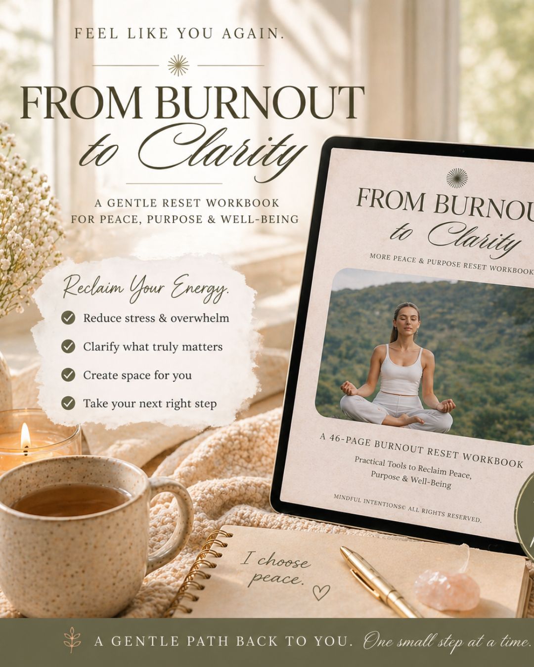 Mindful Intentions Facebook ad: Find Your Way Back to Yourself