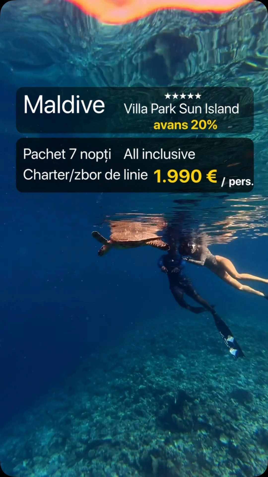 Let's Go Travel Facebook ad: Maldive, 7 nopți All Inclusive