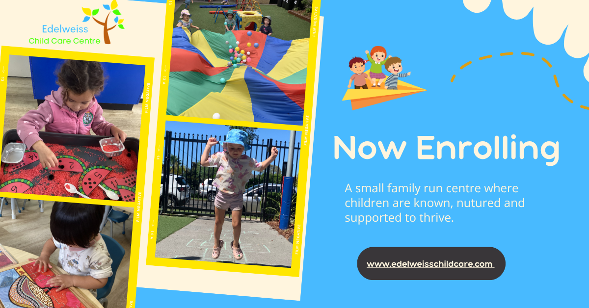 Edelweiss Child Care Centre Facebook ad: 2027 Enrolments Now Open