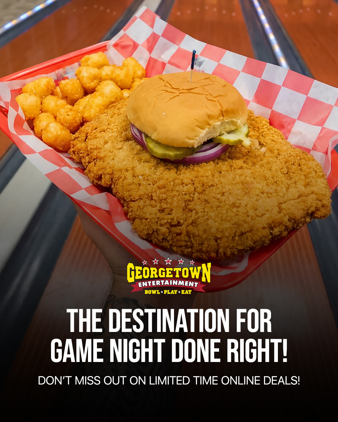 Georgetown Entertainment Facebook ad from Feb 23, 2026