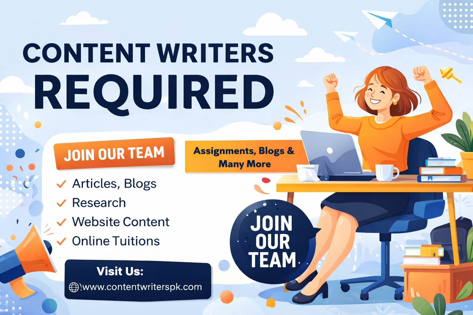 Content Writers Services Facebook ad: Writers & Online Tutors