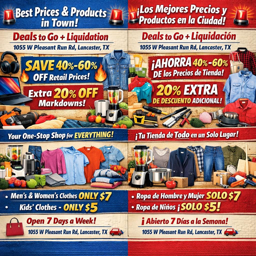 Deals To Go + Liquidation Facebook ad