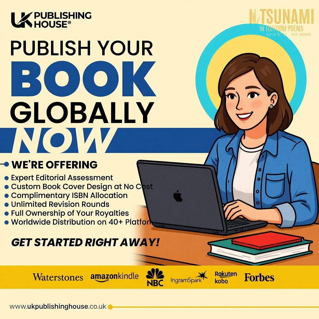 UK Publishing House Ltd. Facebook ad: Publish your book worldwide today.
