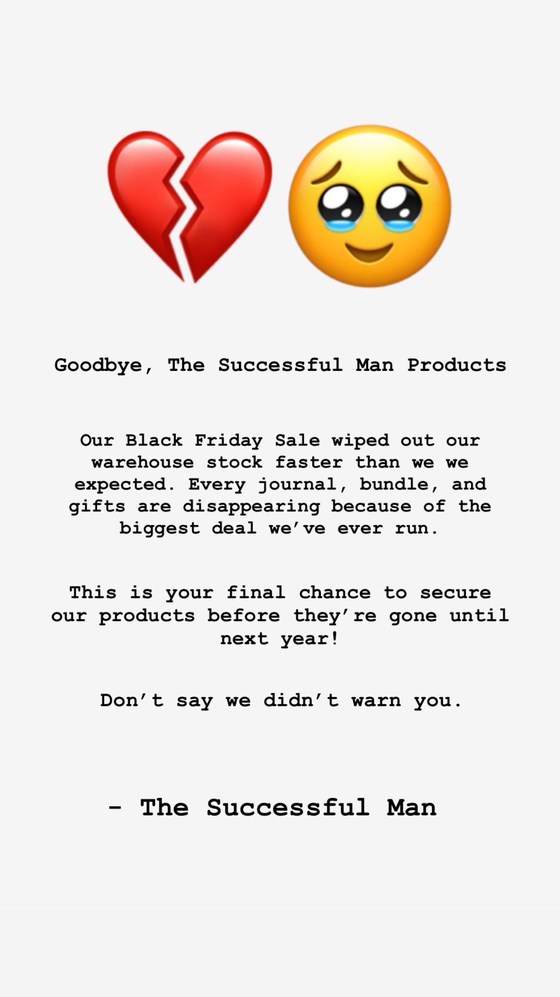 The Successful Man Facebook ad
