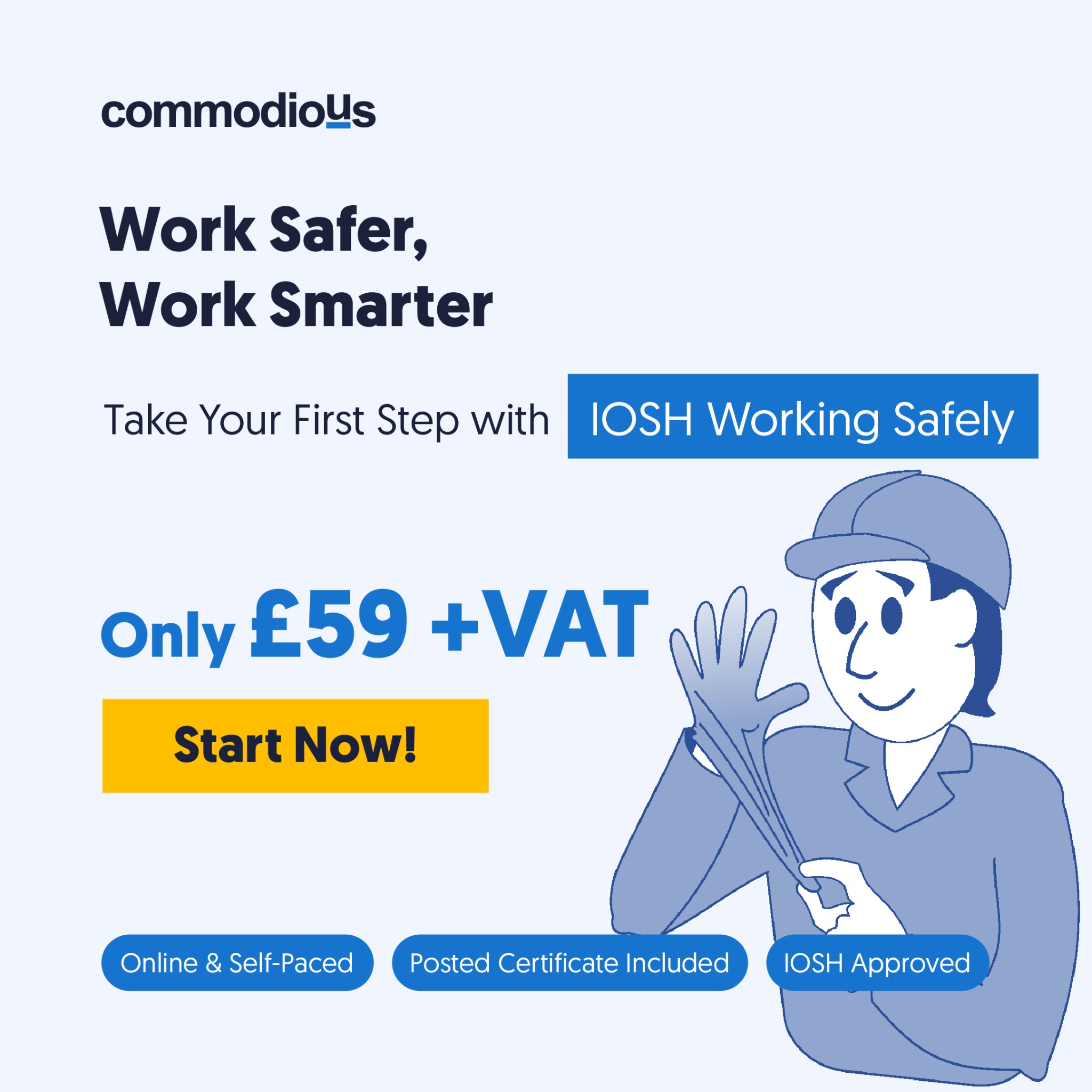 Commodious Training Facebook ad: IOSH Working Safely Course