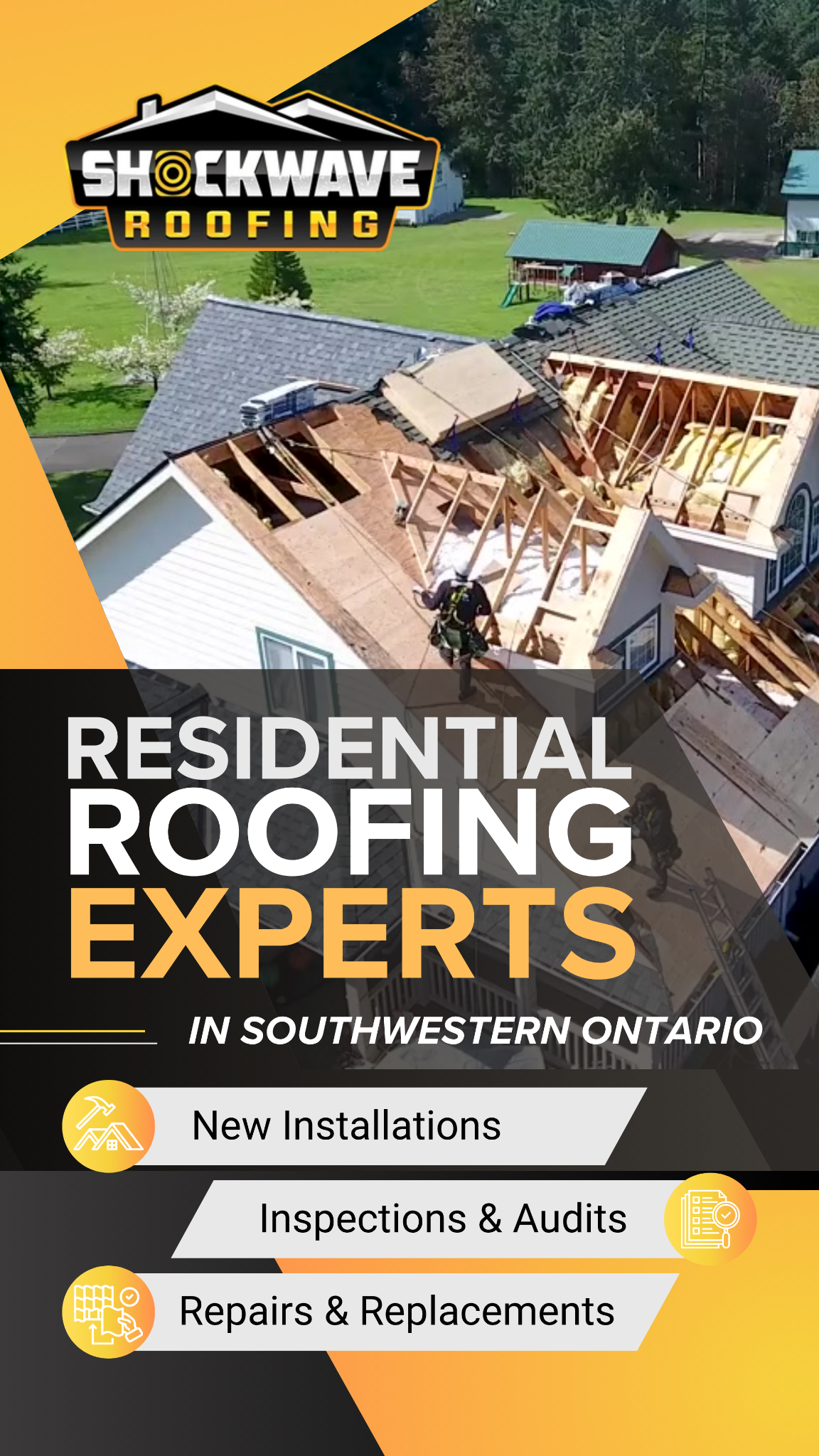 Shockwave Roofing Facebook ad