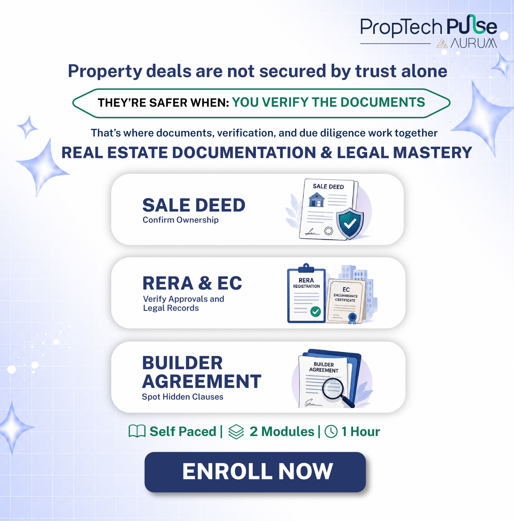 Aurum PropTech Limited Facebook ad: Property Deals Aren't Secured By Trust Alone