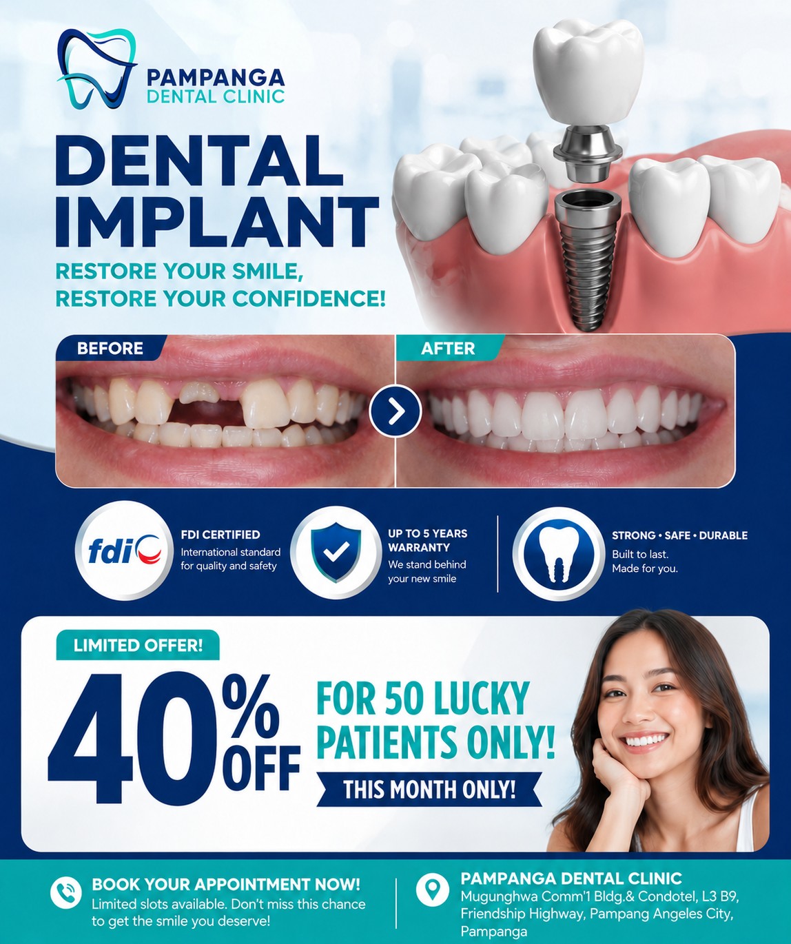 Pampanga Dental Implant Facebook ad: Looking for a reputable dental clinic in Pampanga?