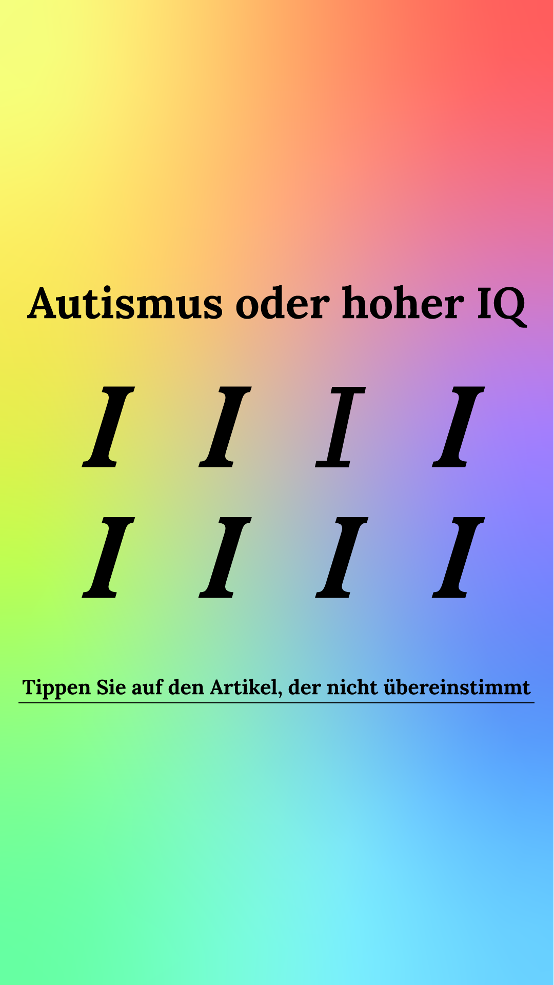 International IQ test Facebook ad