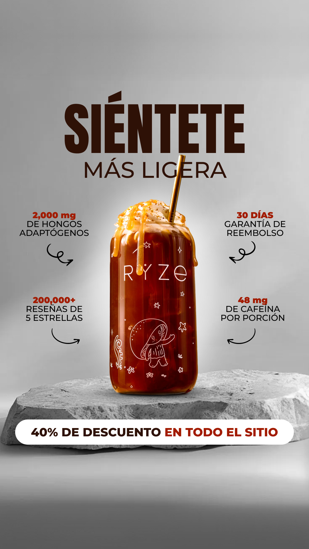 RYZE Superfoods Facebook ad