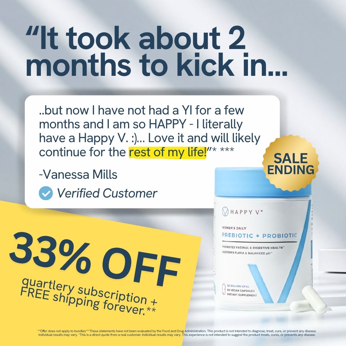 Happy V Facebook ad