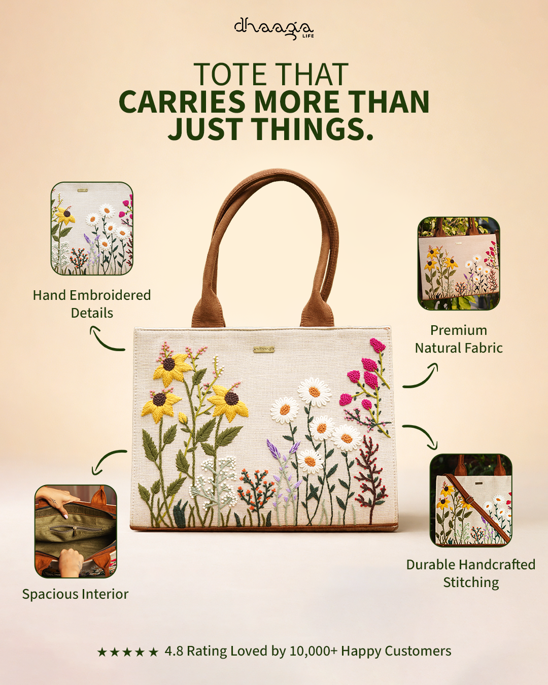 Dhaaga Facebook ad: Tote Everyone Notices
