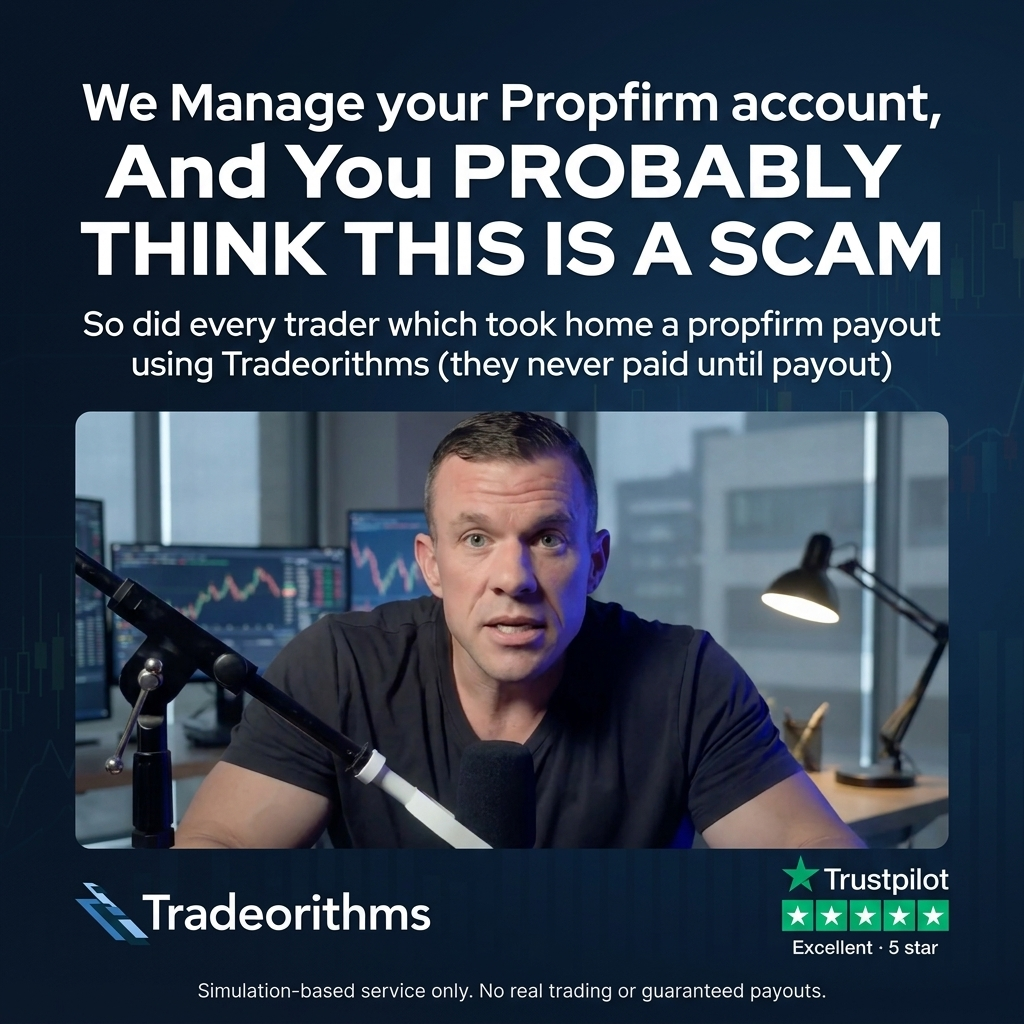 Tradeorithms Facebook ad: We Pass & Manage Your Funded