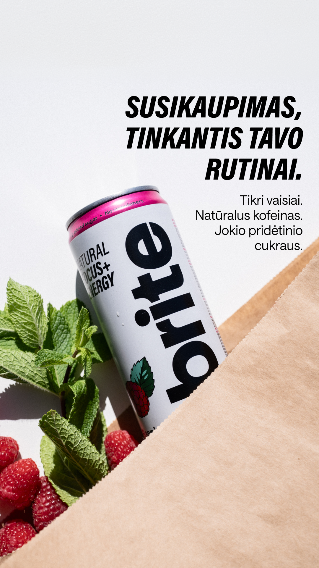 Brite Facebook ad: Geriau nei kava. Sveikiau nei energiniai.
