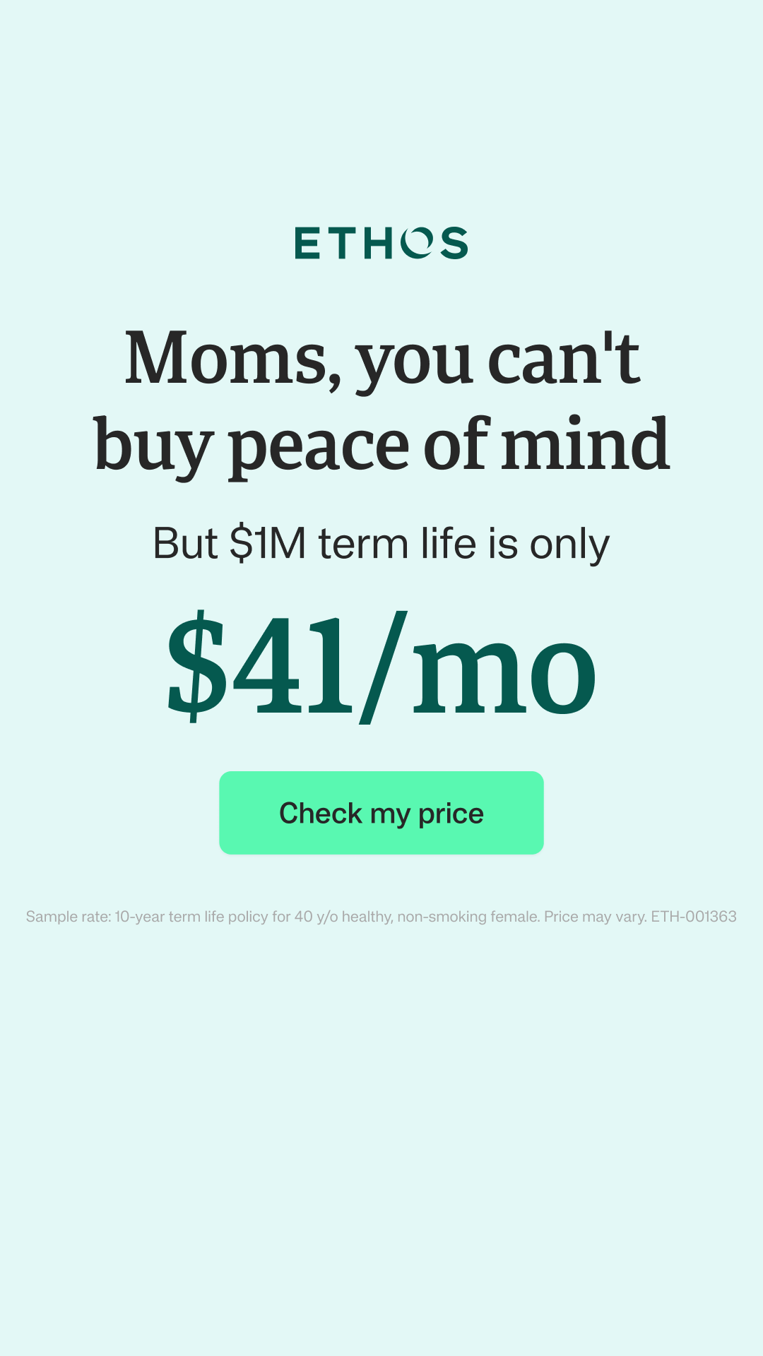 Ethos Facebook ad