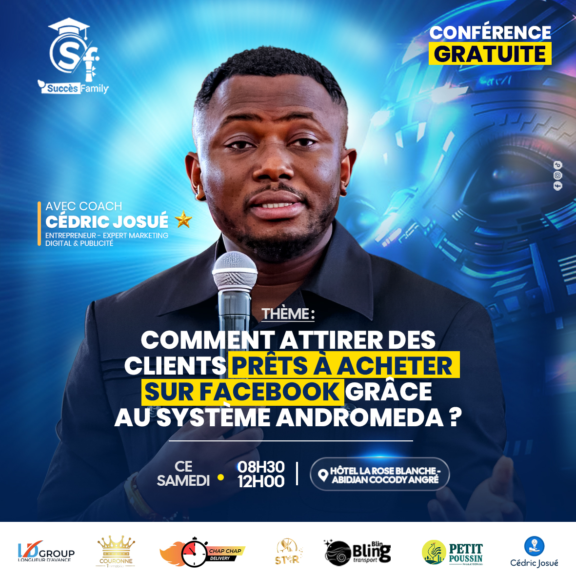 Cédric Josué Page Facebook ad from Jan 14, 2026