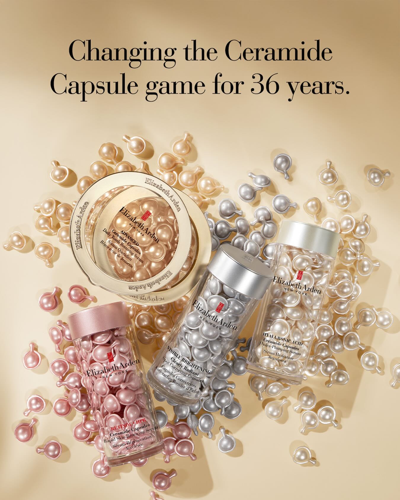 Elizabeth Arden Facebook ad: 36 years of innovation.