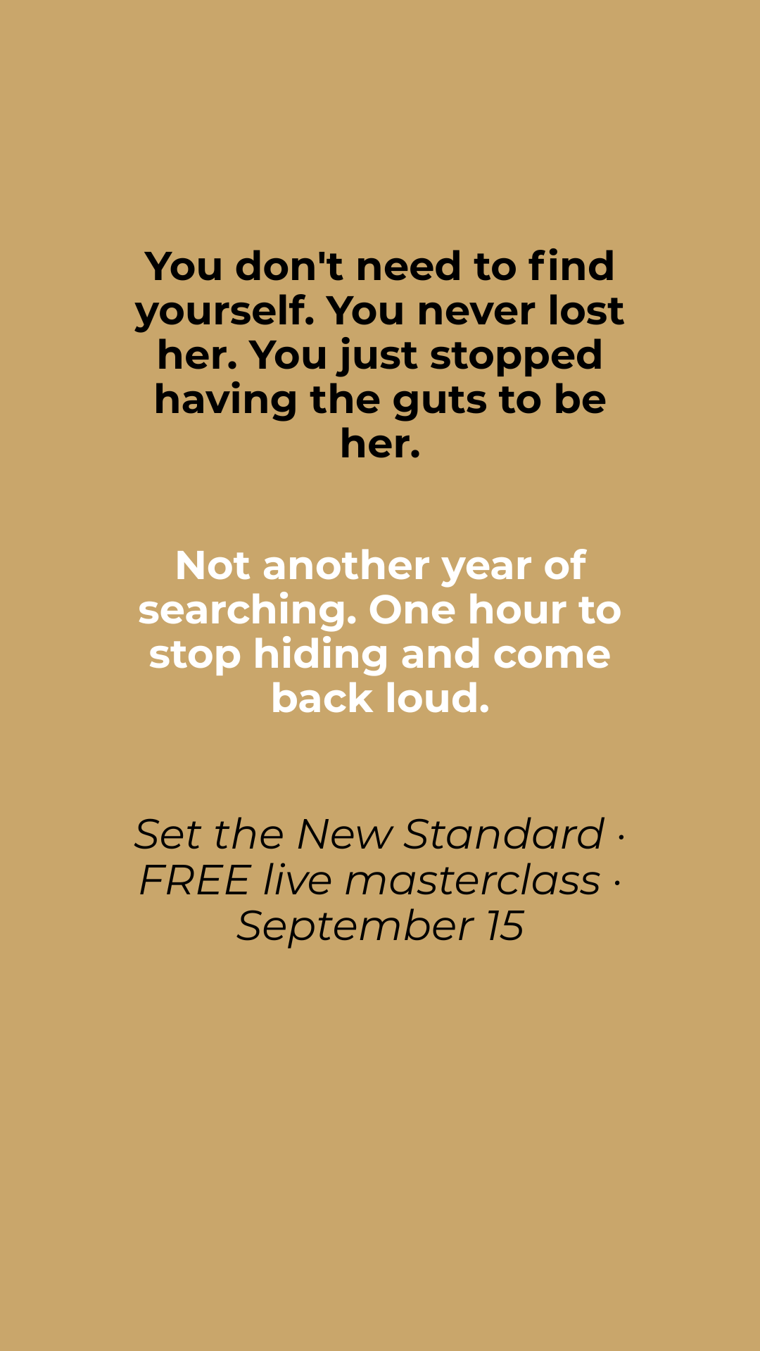 The Sovereign Legacy Group Facebook ad: You've Talked About It Enough. Now Do Something About It.