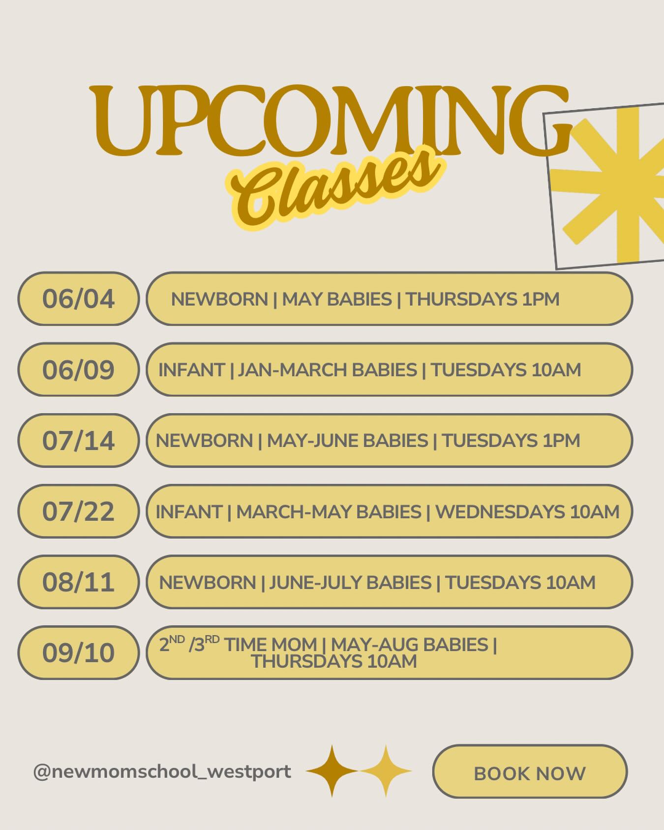 New Mom School Facebook ad: Westport, CT | New Mom School | Newborn & Infant Classes