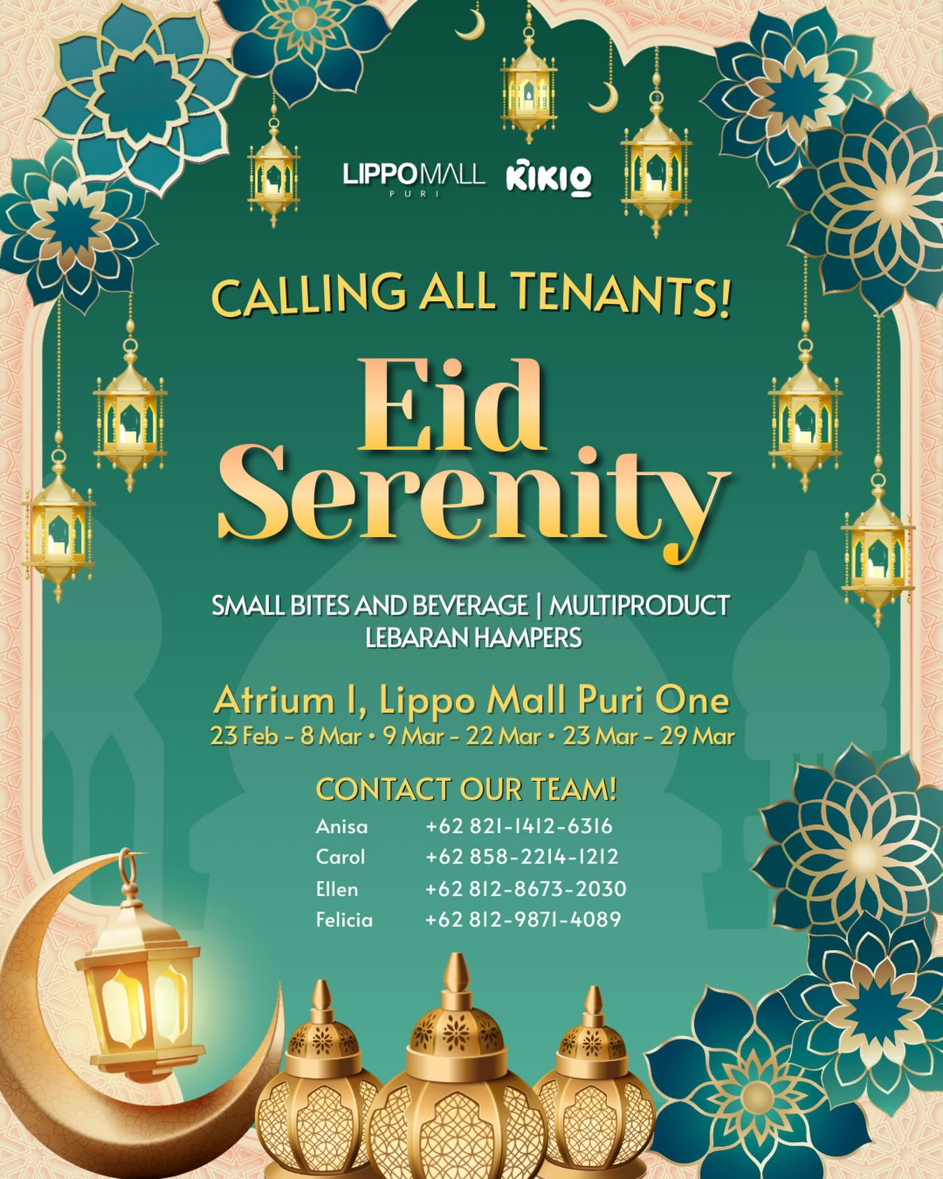 kikio.id Facebook ad: CALLING ALL TENANTS!
