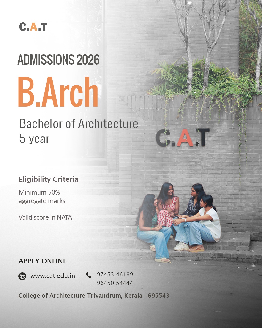 College of Architecture Trivandrum Facebook ad: Shape the Future of Design & Development: Admissions…