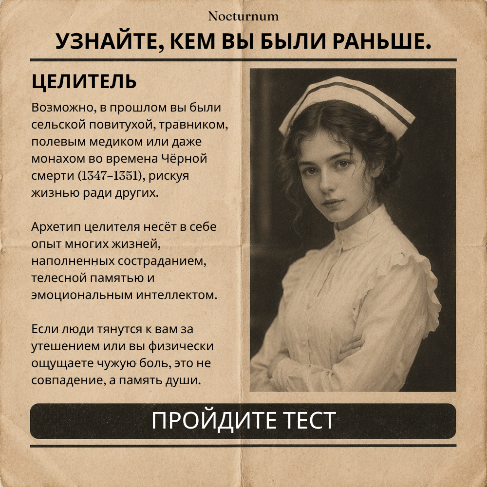 Nocturnum: Awaken the Witch Within Facebook ad: Ваша душа старше этой жизни.