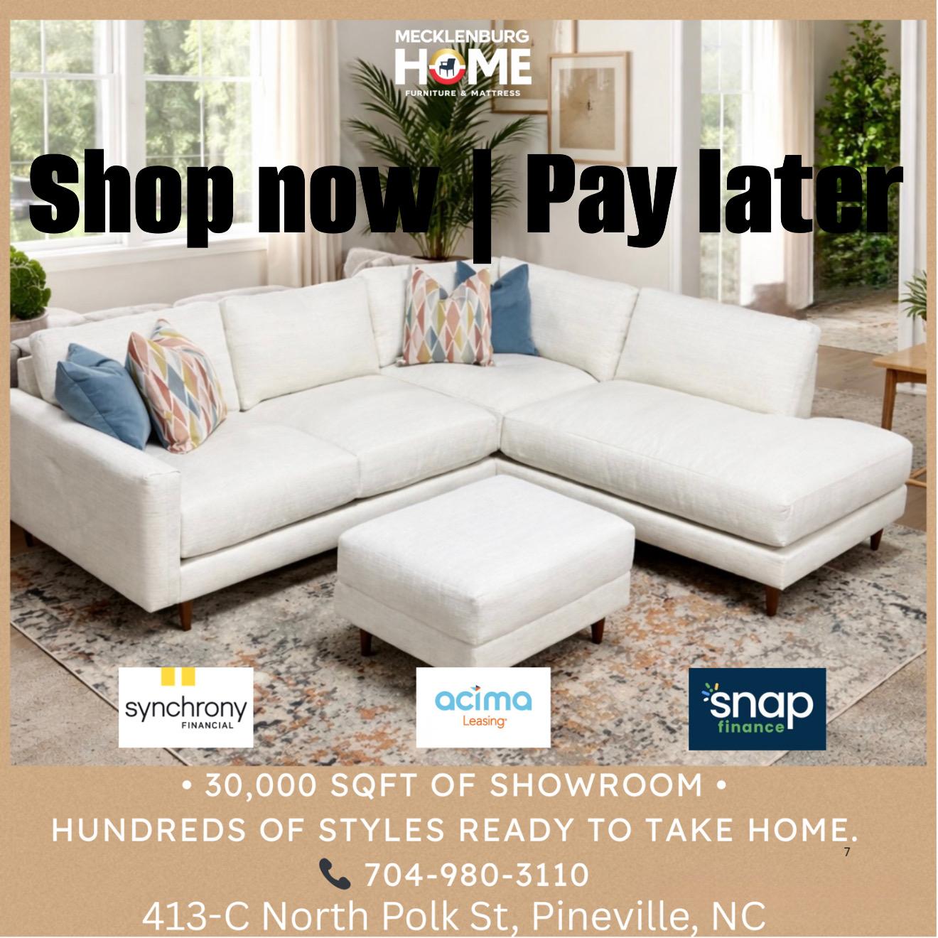 Mecklenburg Home Furniture and Mattress Facebook ad