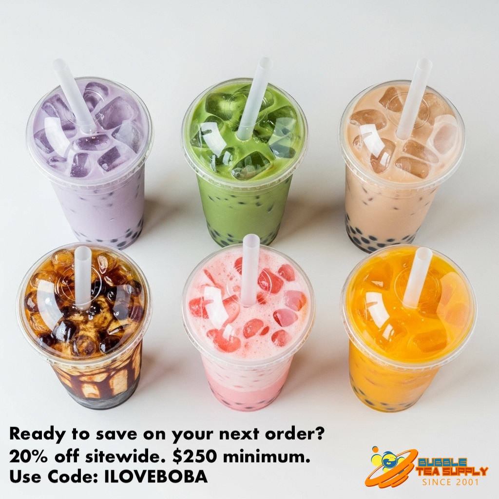 Bubble Tea Supply Facebook ad: Need tapioca, powders, cups?