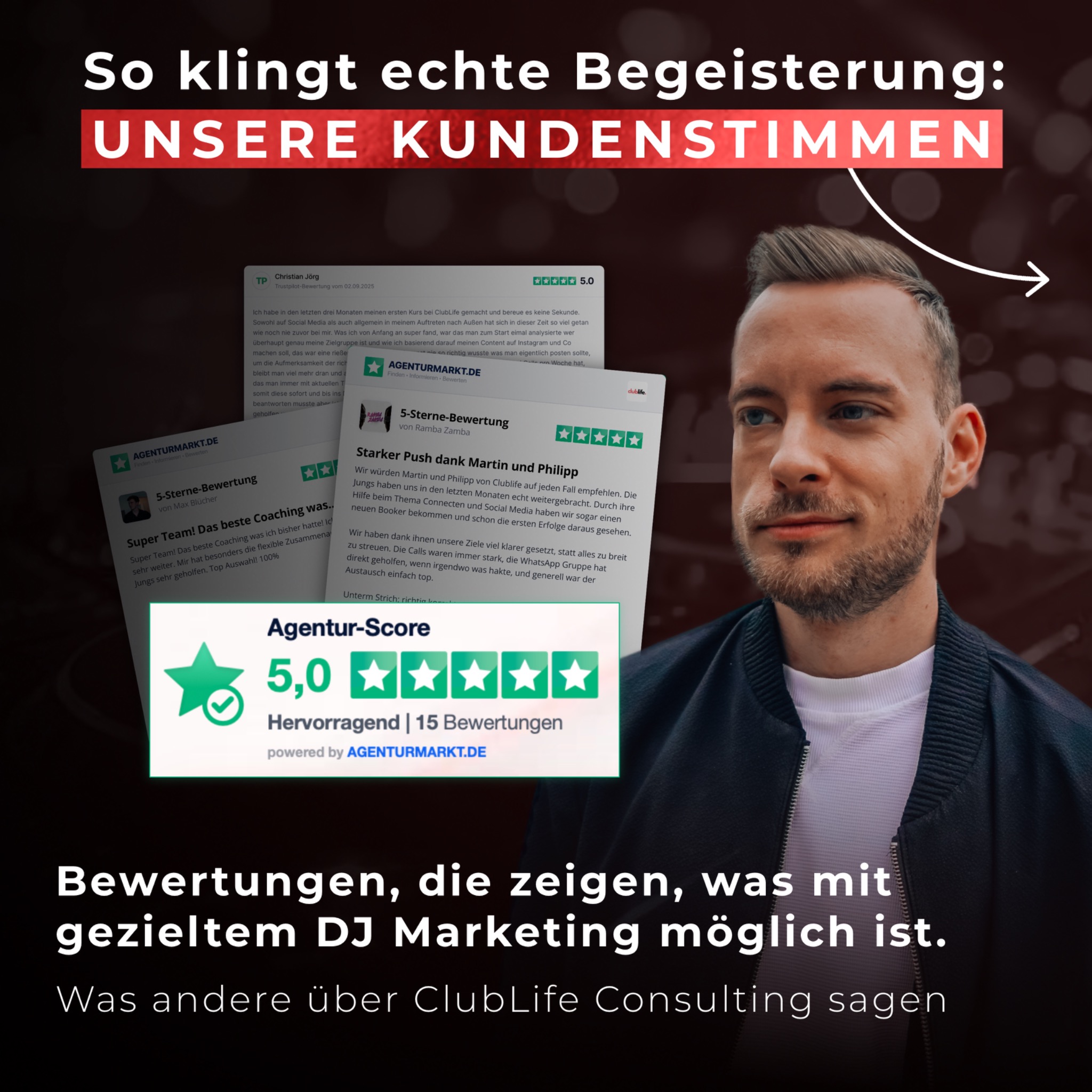 Philipp von ClubLife Facebook ad