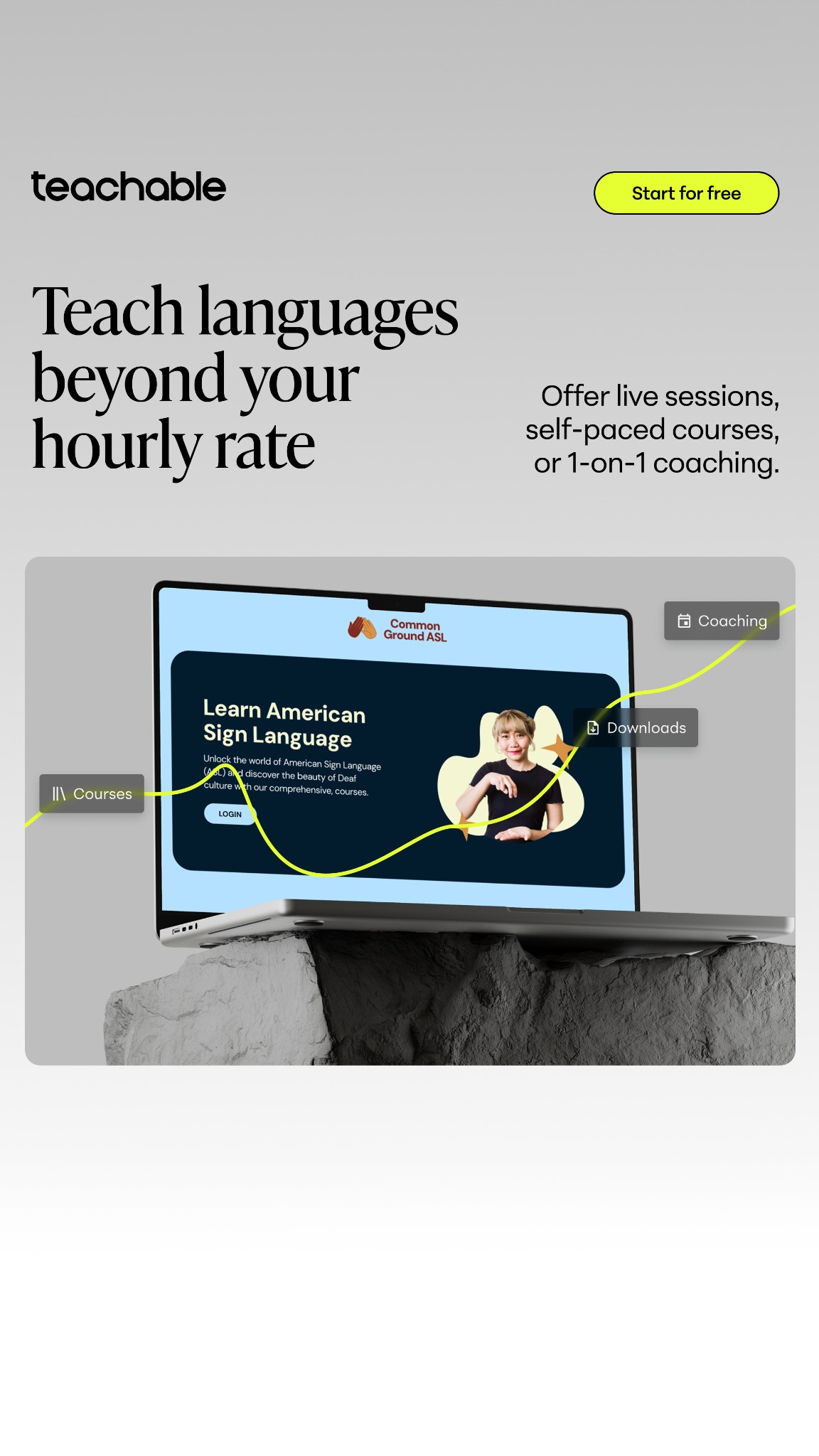 Teachable Facebook ad