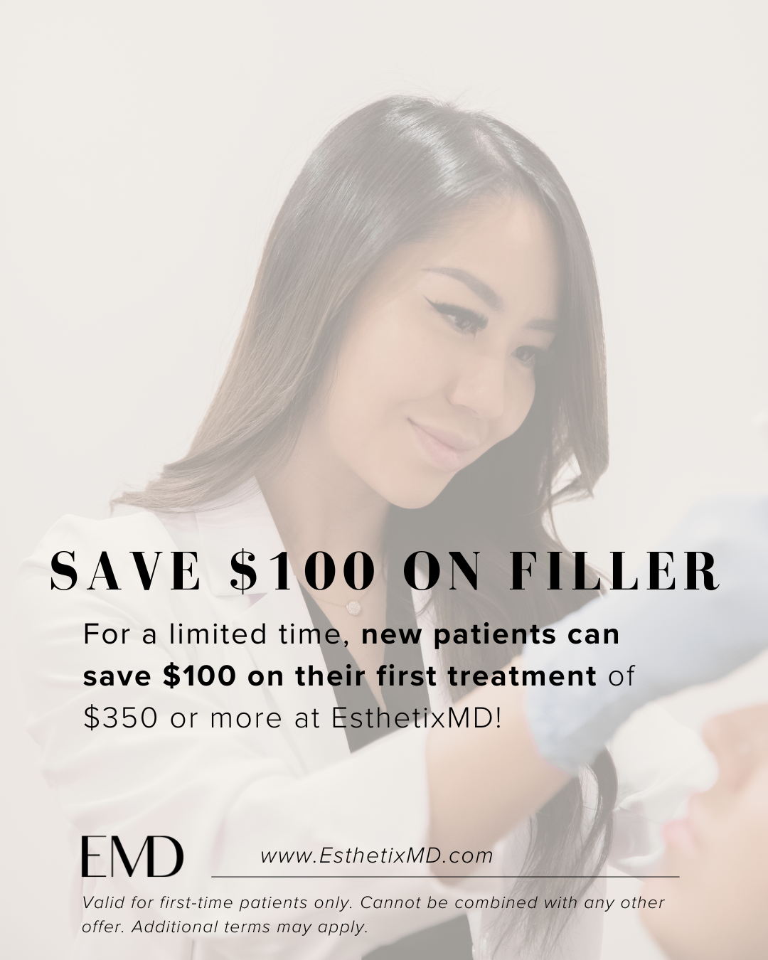 EsthetixMD Spa & Laser Center Facebook ad from Mar 16, 2026