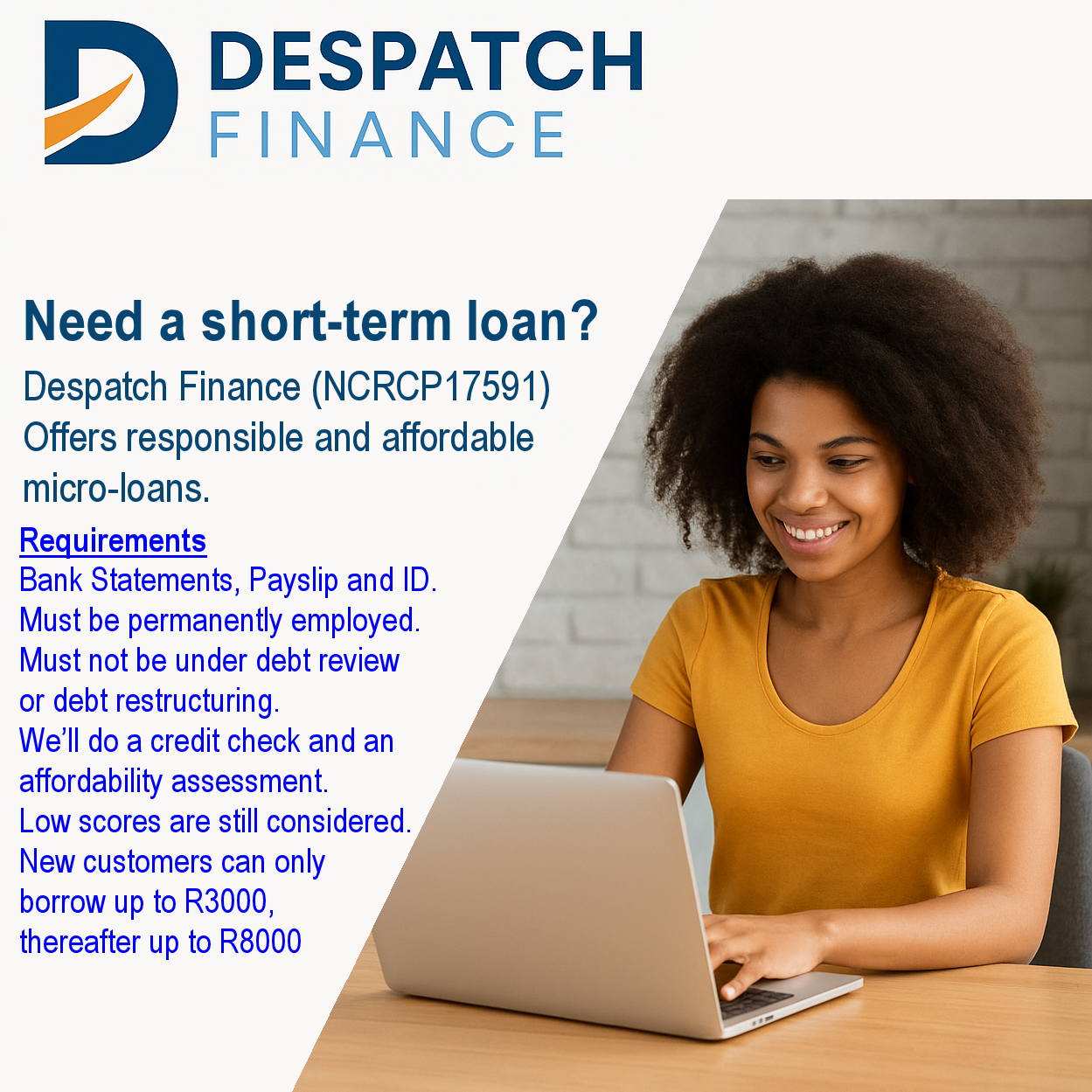 Despatch Finance Facebook ad