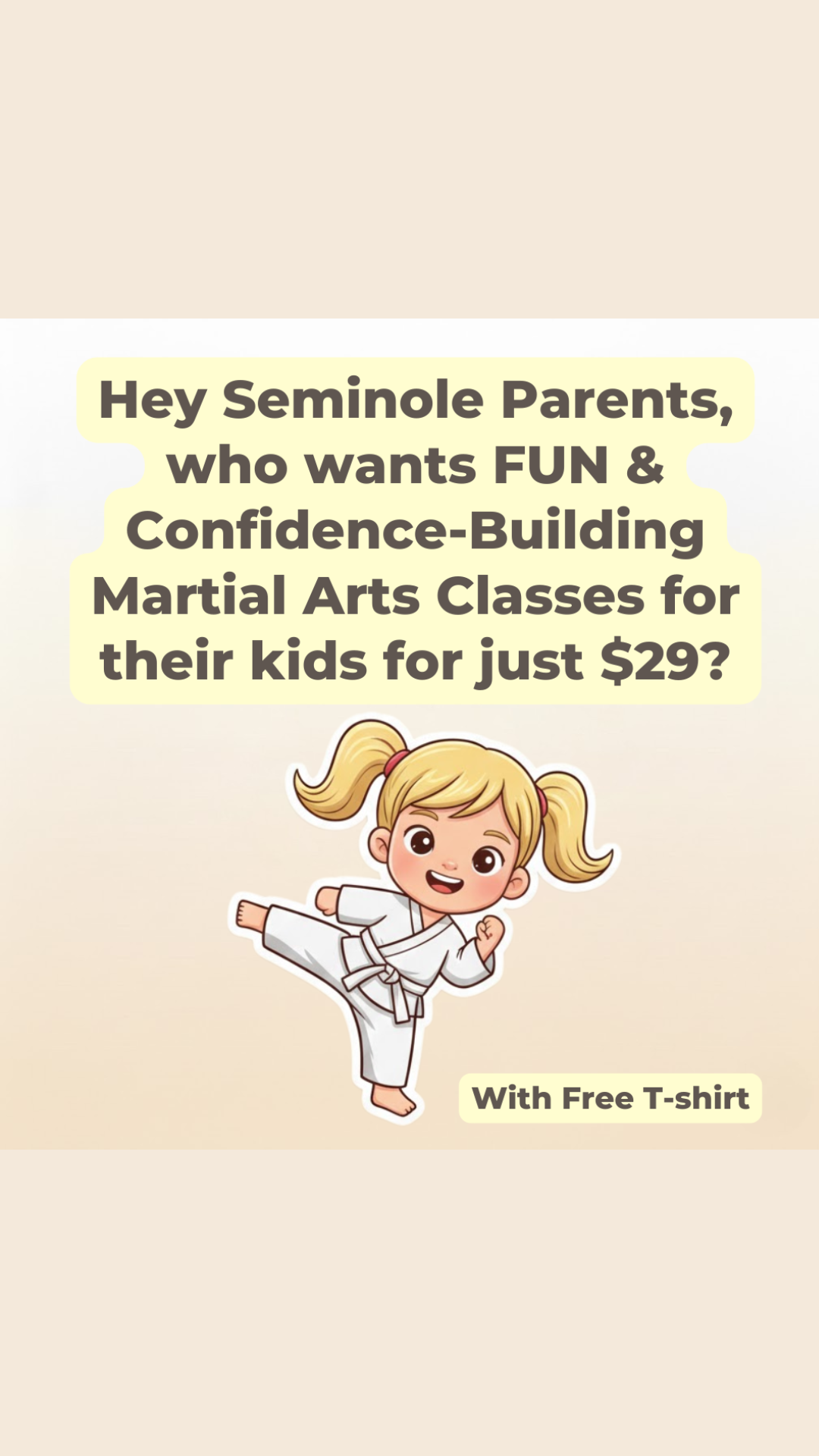 Oh's Taekwondo Martial Arts Facebook ad from Mar 15, 2026