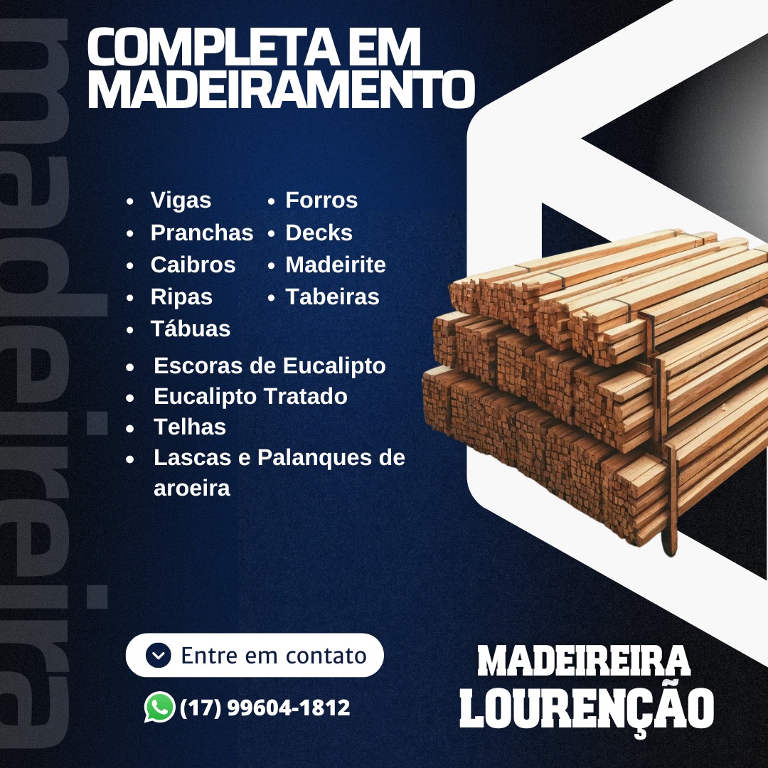 Madeireira Lourenção Facebook ad: Share on WhatsApp