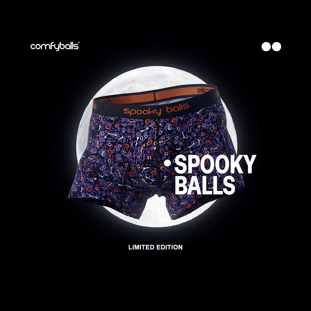 Comfyballs Facebook ad: Säkra dina Spooky Balls!