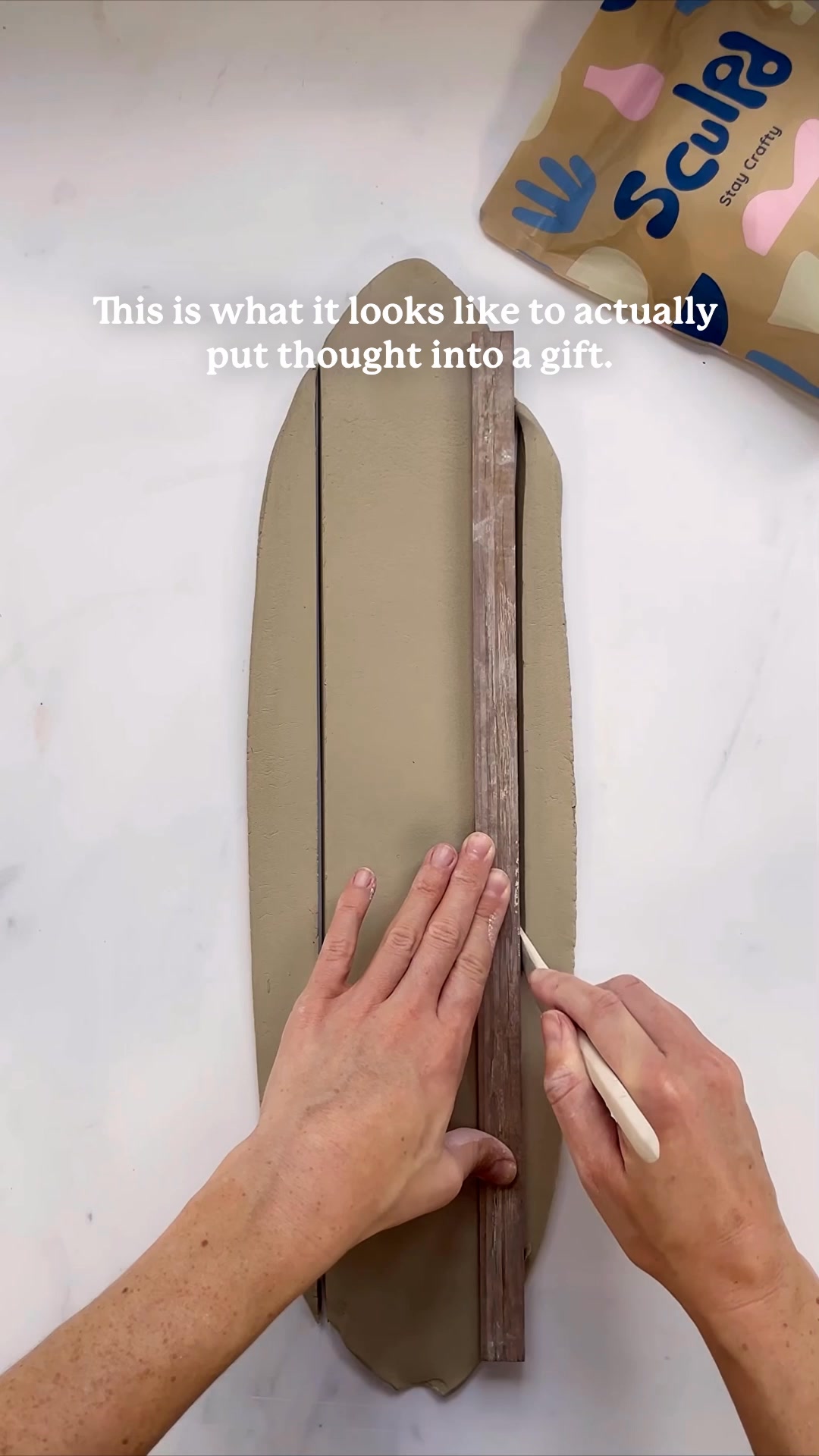 Sculpd Facebook ad: Their name. Your hands.