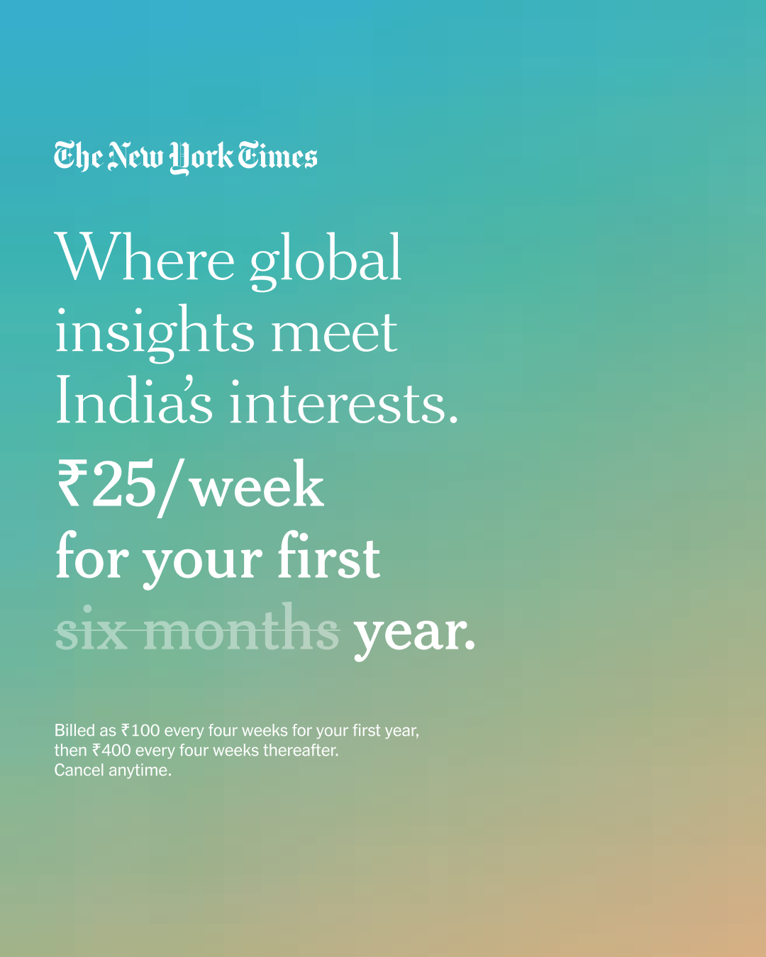 The New York Times Facebook ad