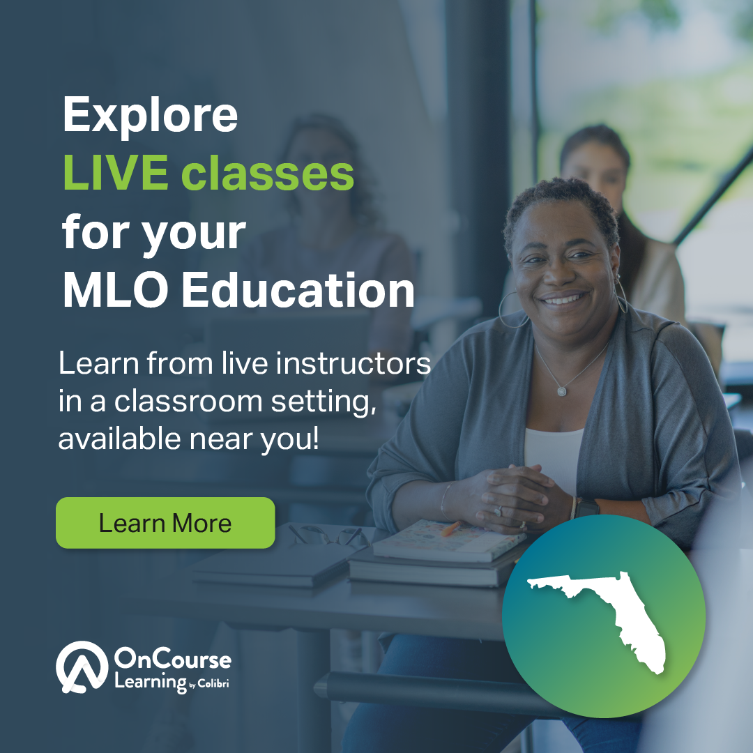 OnCourse Learning Facebook ad: Live pre-licensing classes with OnCourse Learning