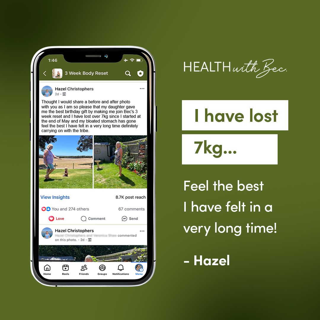 Health With Bec Facebook ad