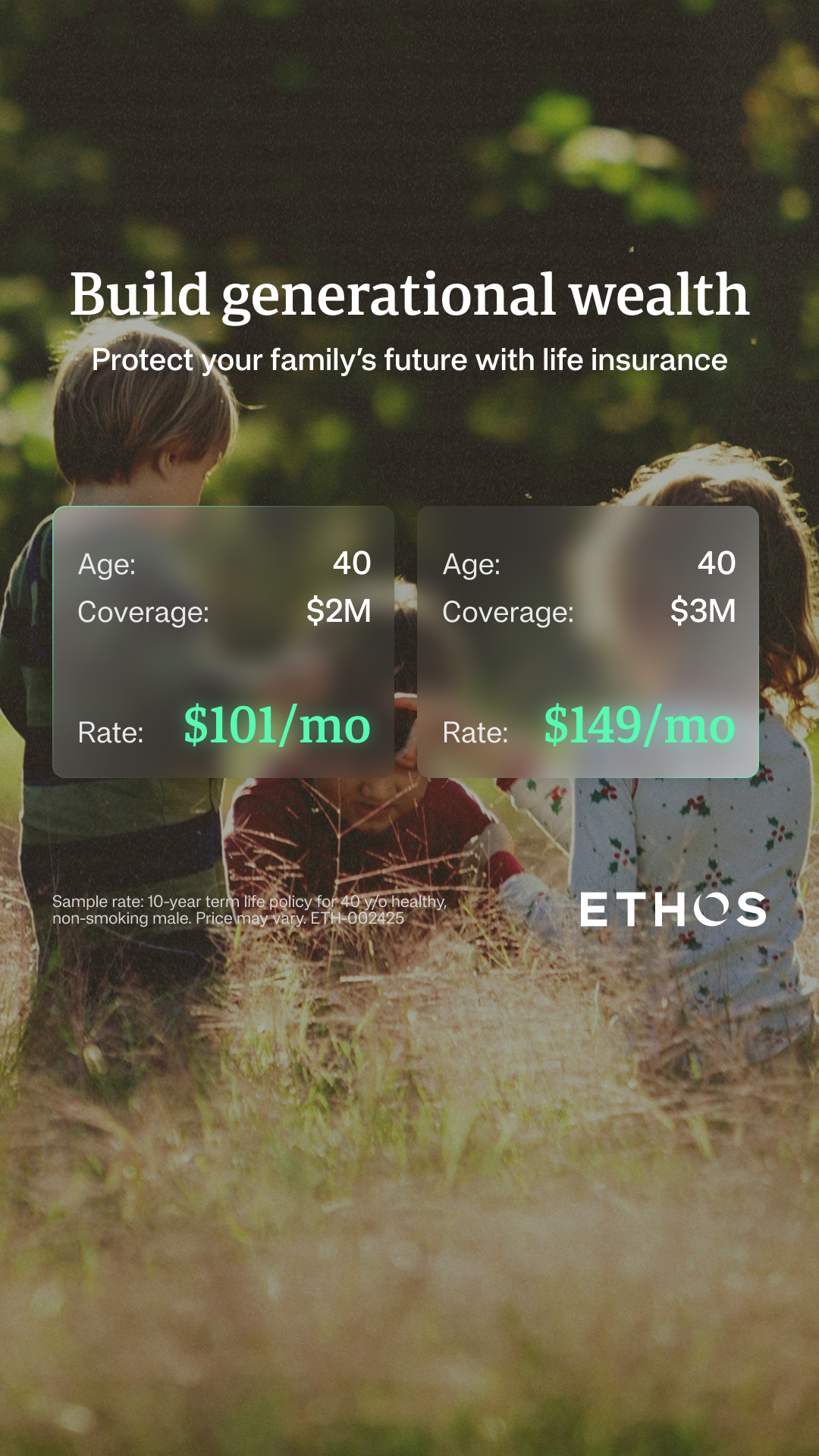 Ethos Facebook ad